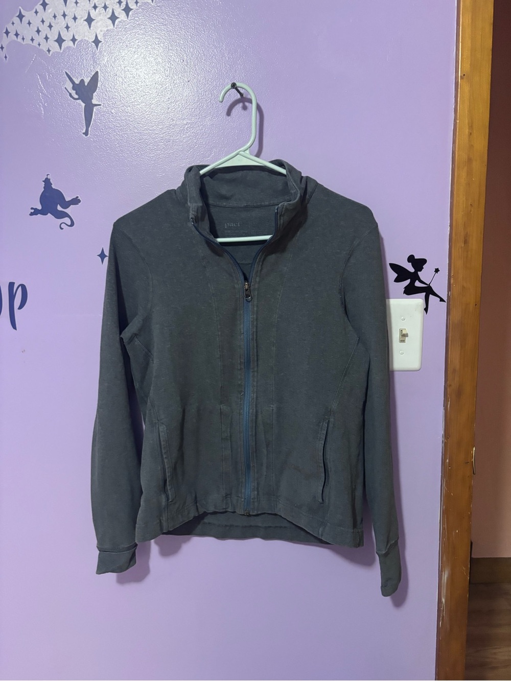Pact cotton Dark Gray Zip-Up Jacket
